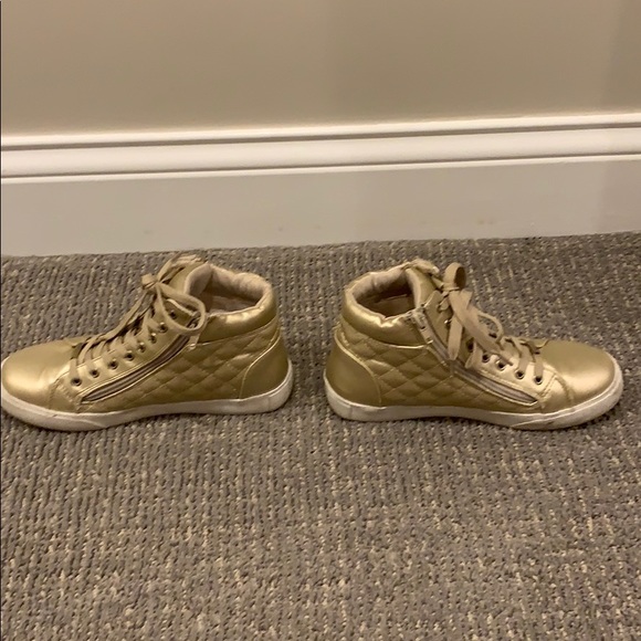 Wanted Gold High Top Sneakers - Picture 4 of 6